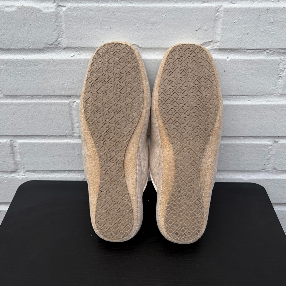 Patricia Green Queen Bee Embroidered Linen Slippers, SZ 9 MSRP $128 - Picture 6 of 7